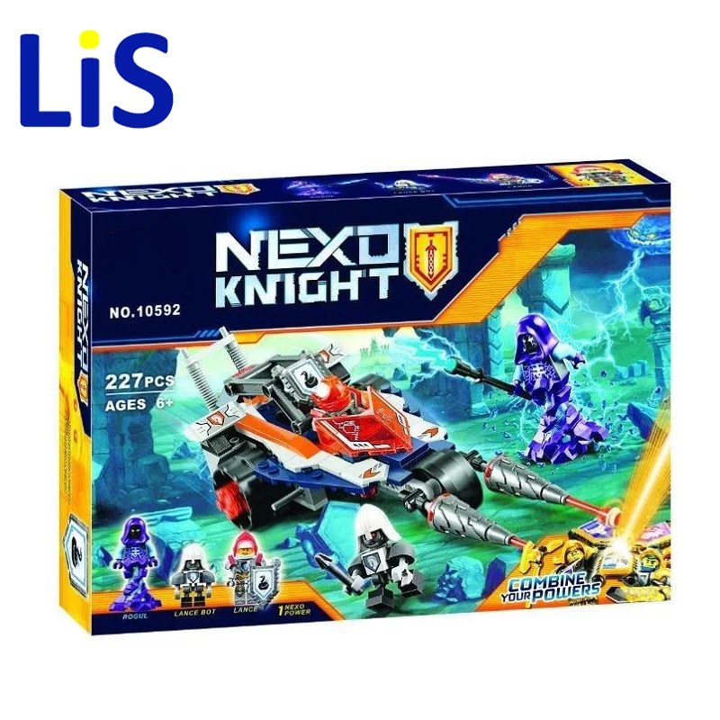 

Lis NEW 10952 227pcs Nexus Knights Lance's Twin Jouster Building Blocks set Kids DIY bricks toys gift compatible 70348