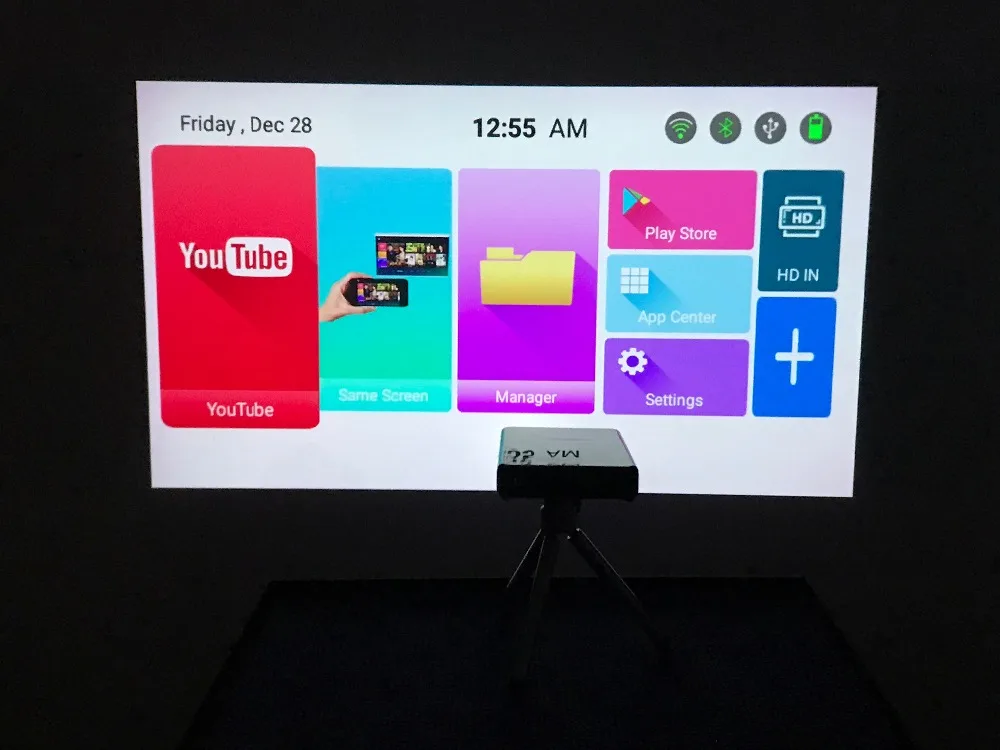 SmartIdea X2 Android 7,1 мини-проектор для телефона 200 люмен 5G wifi bluetooth Батарея для 3 часов воспроизведения сенсорных клавиш HDMI in 1080P проектор
