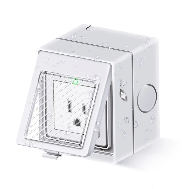 

EU/UK/US/AU/Universal 10A 2500W IP55 Waterproof WIFI Wireless Smart Remote Control Socket Plug for Smart Home
