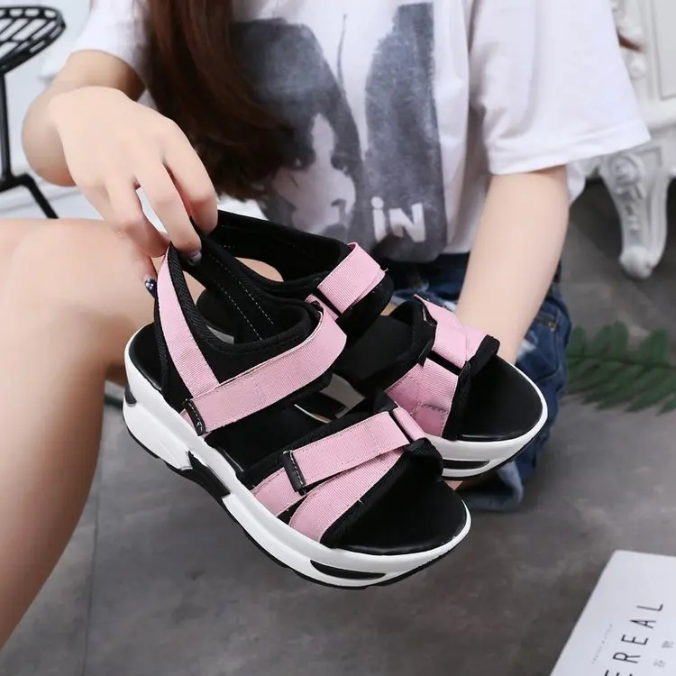 

Sandalias Mujer 2019 Summer Ladies Shoes Female Sandals Brand Designer Womens Sandalia Baixa Feminina High Heel Sandals Size 35