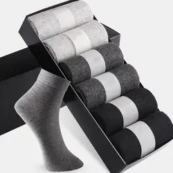 Радостное LUCKY носки Для мужчин хлопок Happy Socks зима цилиндр забавные Four Seasons Короткие трубы Бизнес Для мужчин Хлопковые носки 6 пар