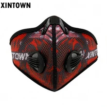 Pm2.5 женские и мужские спортивные велосипедные маски, угольные фильтры, маска от пыли, смога, защитная маска на половину лица, Неопреновая Маска