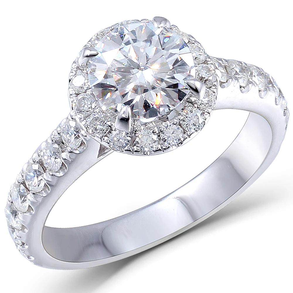 TransGems 1 Carat Lab Grown moissanite Diamond Wedding