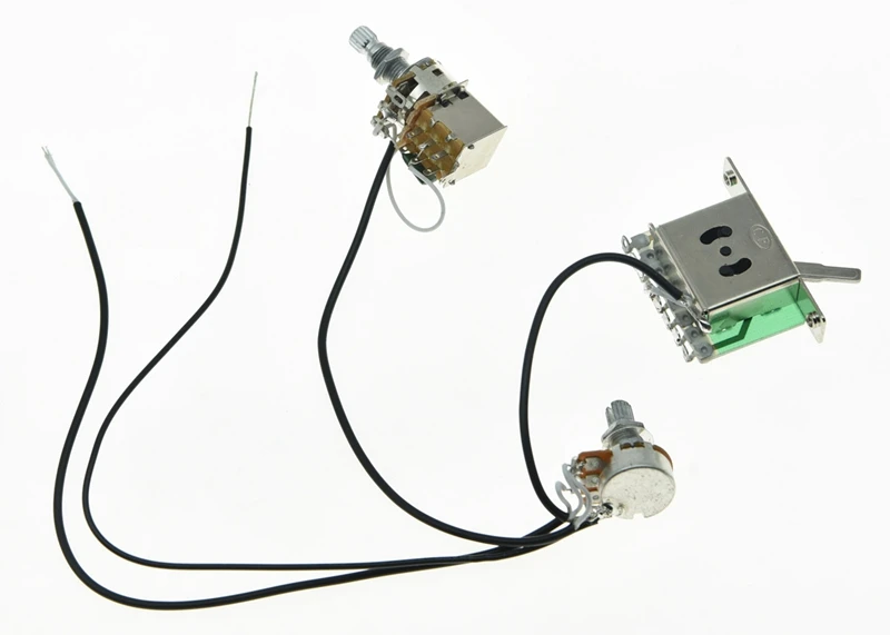 KAISH Prewired Wiring Harness 1 Volume 1 Push Pull Tone 500K Mini Pots