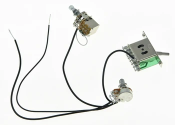 

KAISH Prewired Wiring Harness 1 Volume 1 Push Pull Tone 500K Mini Pots & 3 Way Switch