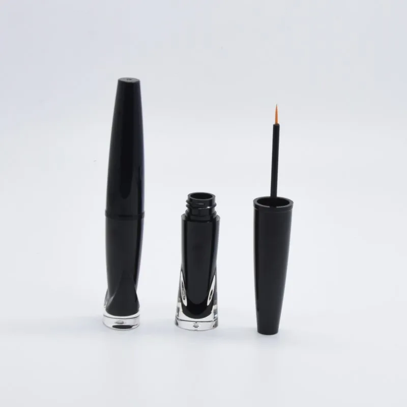 

50pcs 3ml Black Makeup Empty Liquid Eyeliner Refillable Bottle Applicator Eyebrow Enhancer Eyelash Growth Serum Tubes Containers