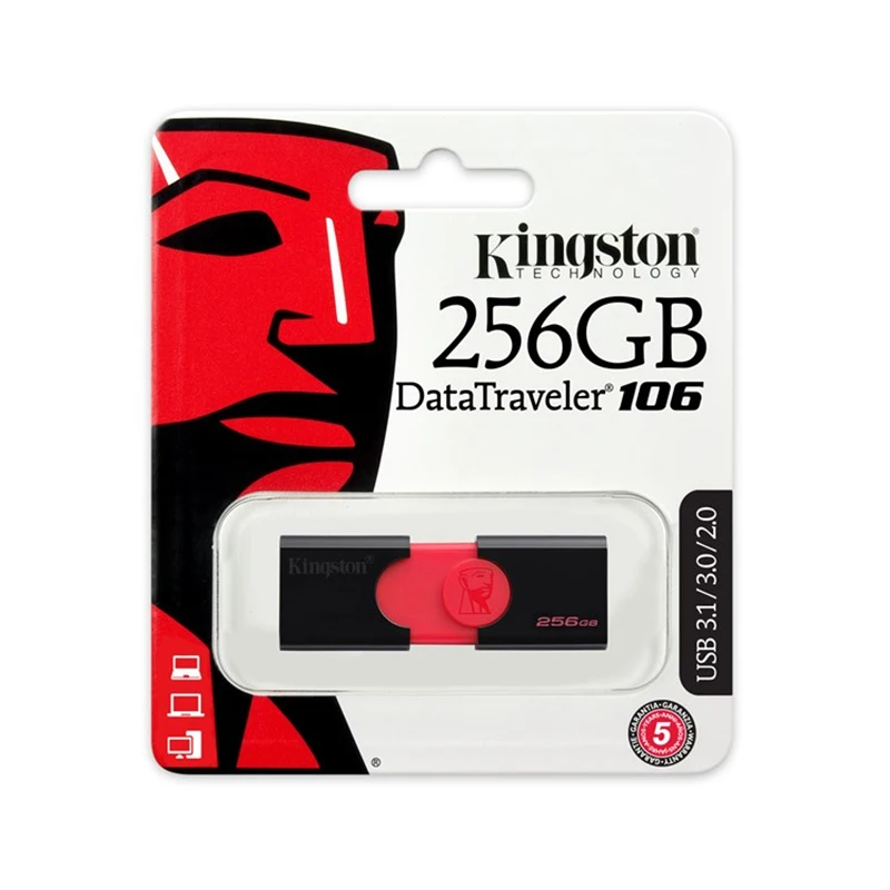 

Kingston USB Flash Drives 256GB USB 3.0 Pen Drive High speed PenDrives DataTraveler 106 Flash Disk Pendrive for Laptop PC