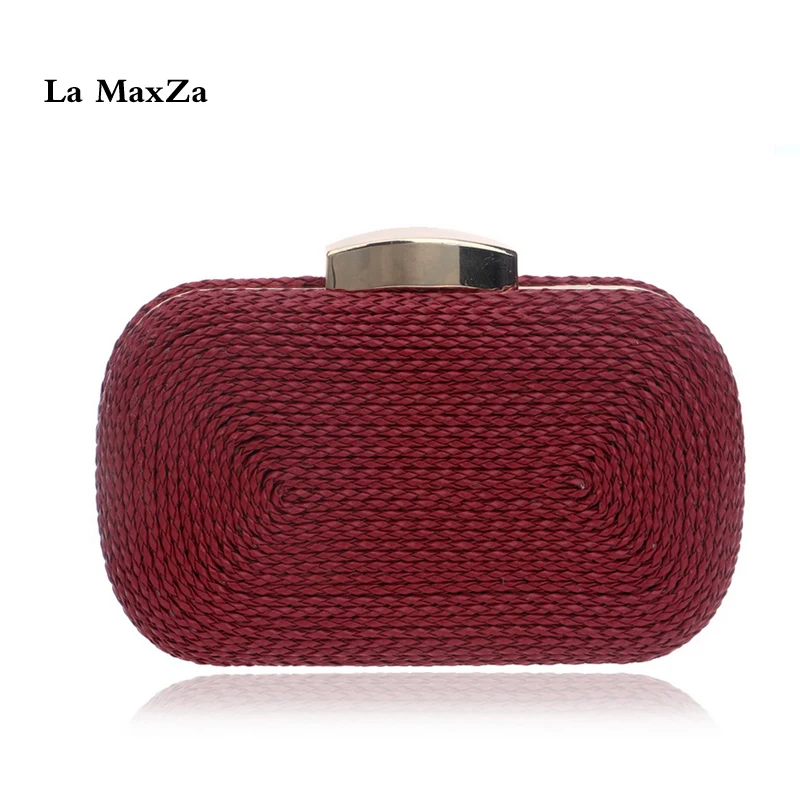 

La Maxza Weave Best seller Wedding Clutches Party Fashion Women Small Handbag Lady Shoulder Bags Ladies Clutch Bag