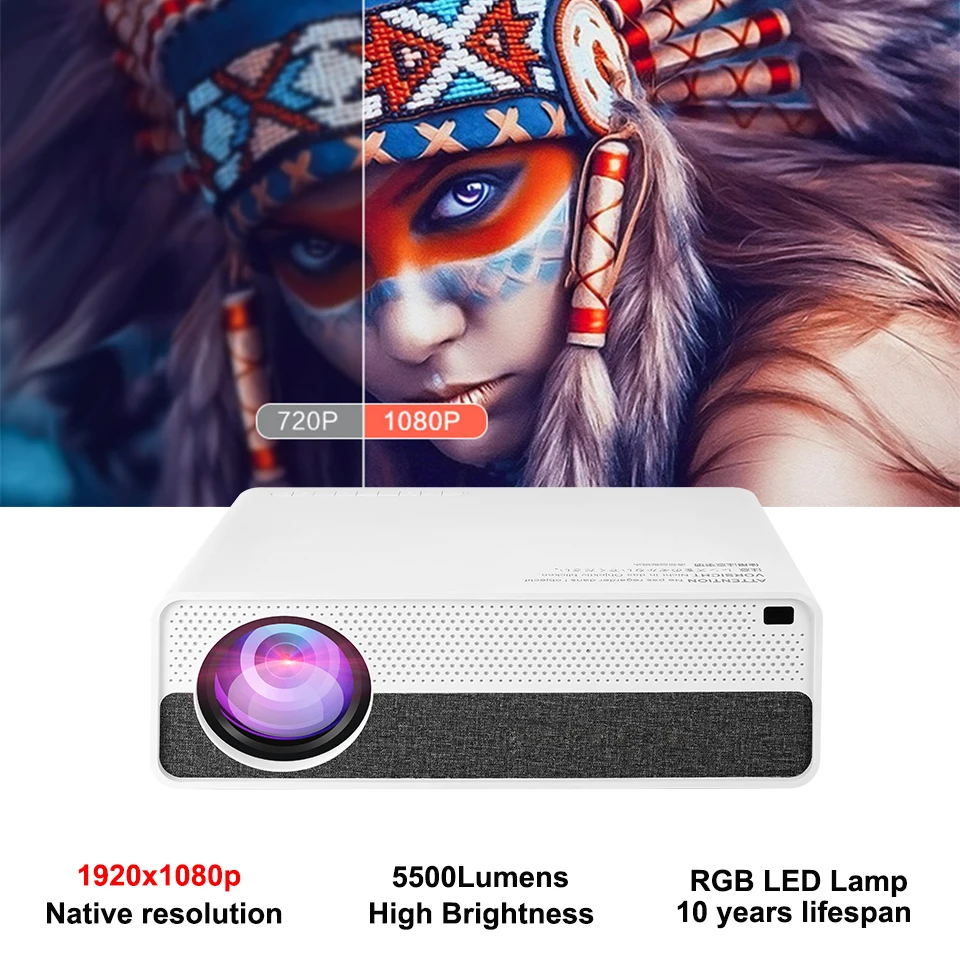  Vivicine Latest M19 Full HD ProjectorOptional Android 9.0 HDMI USB PC 1080p Home Theater Video Proj