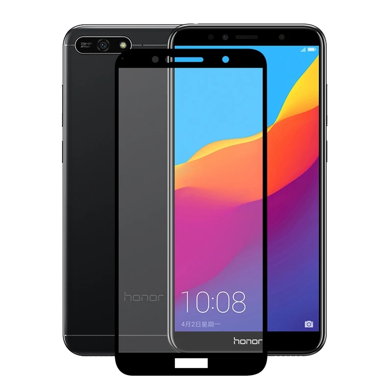 2 шт. закаленное стекло с полным покрытием для Huawei Y6 2018 защитная пленка экрана