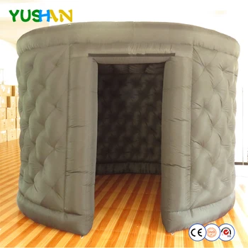 Buy Custom Design Whole Black Inflatable Photo Booth No LED Lights Including Air Blower Portable Inflatable Tent Party Backdrop Sale