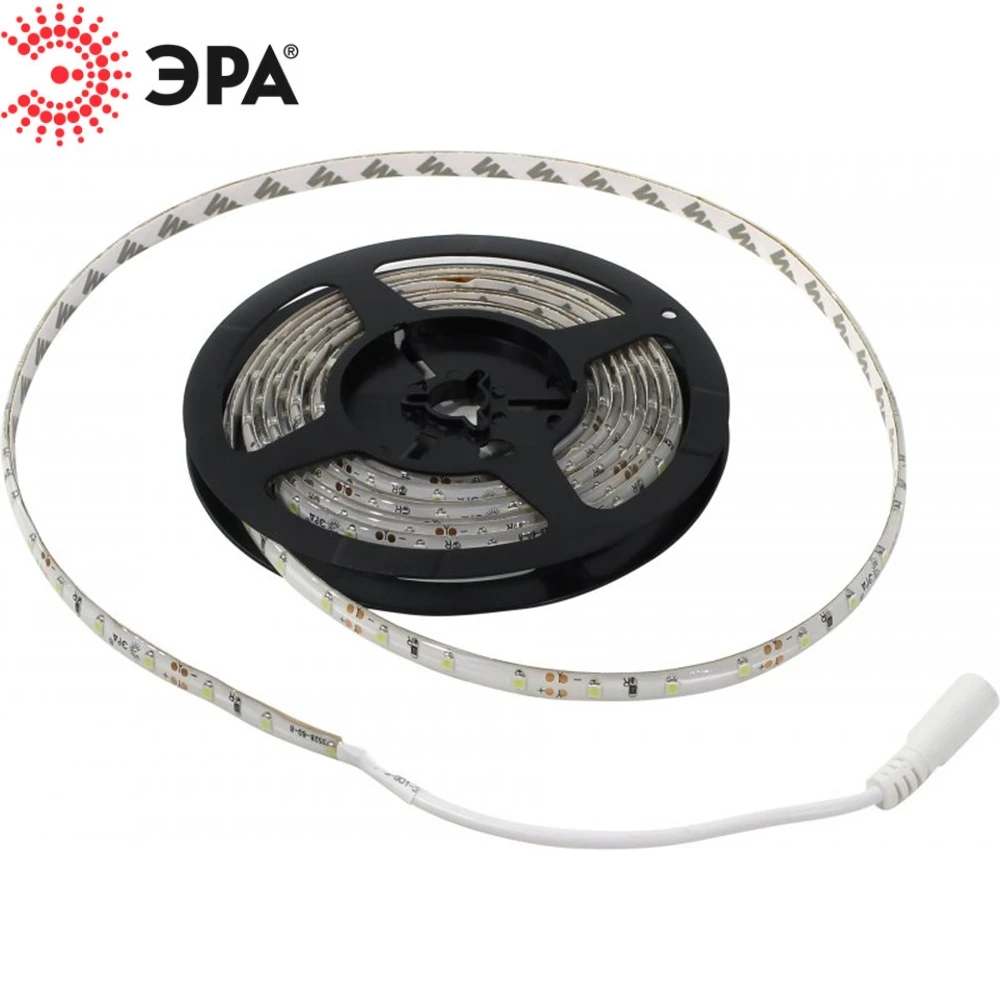 Светодиодная лента ЭРА LS3528-60LED-IP65-WW-5m (50/1000, 5 метров, теплый белый свет)
