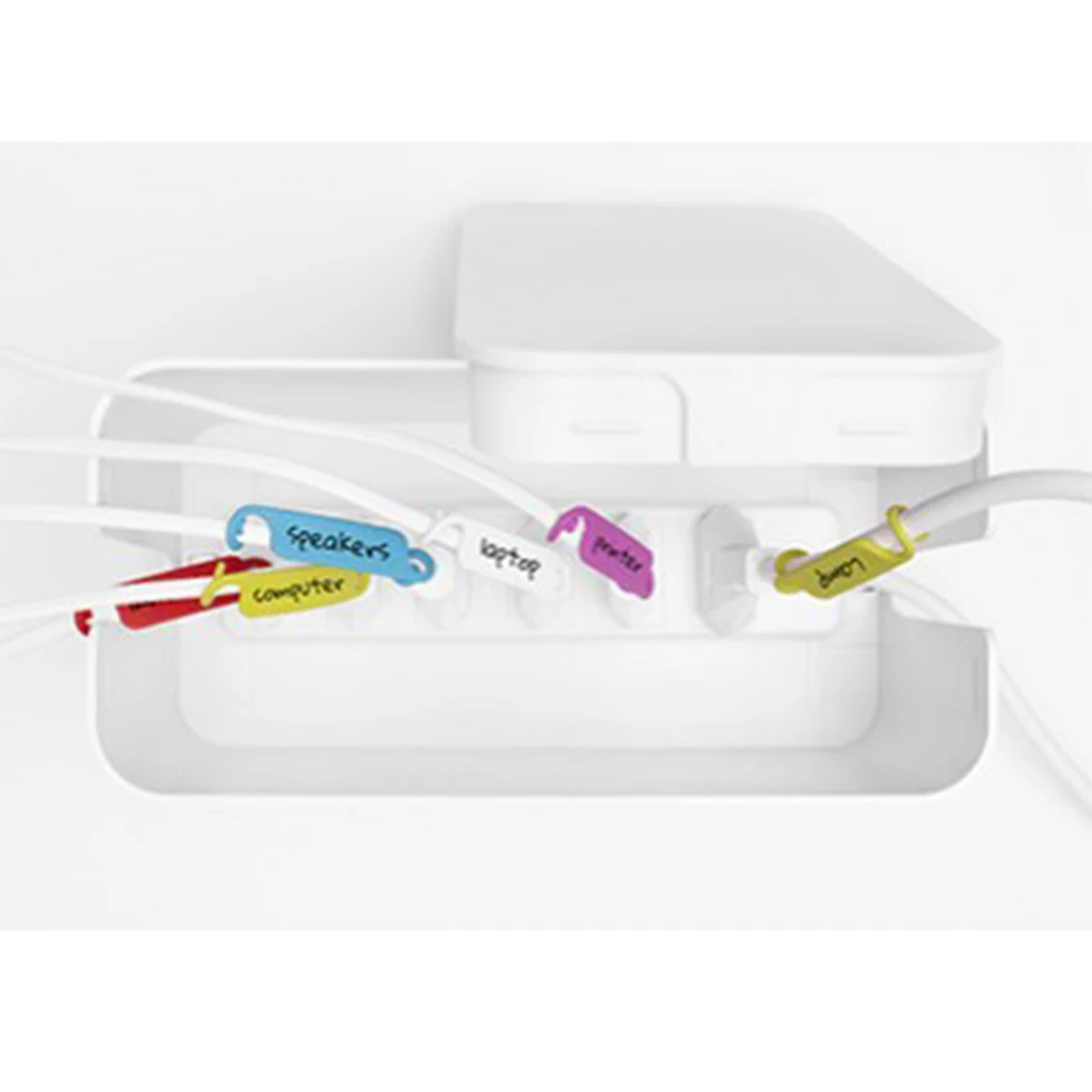 Датчики с держателем маркер метки-пишите на заказ для маркировка проводов и организации (пять разных Цвет) определить кабельная бирка