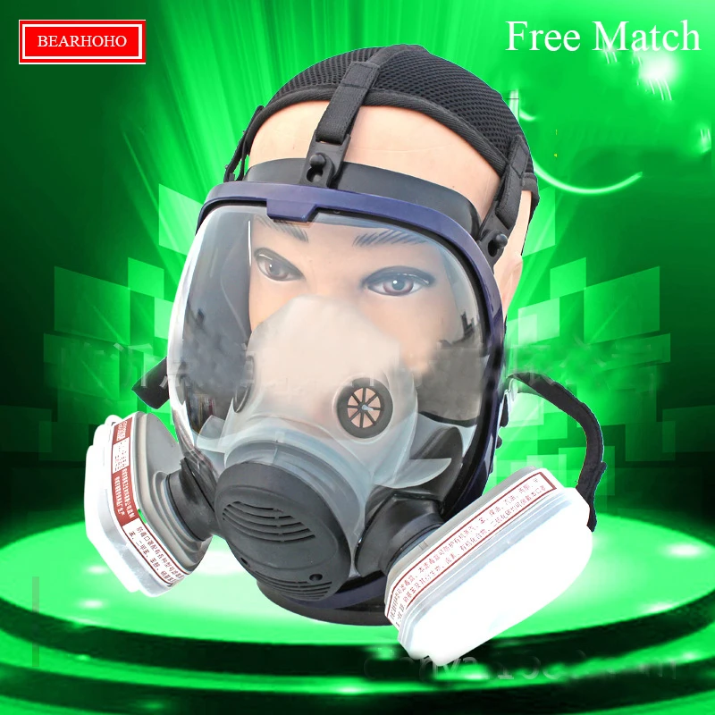 organic face mist Gas Paint Mask Industry Pesticide Spray Mask Safety Breath Face Filter Survival For Work Full