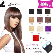 Top Skin Weft Laurel Hair Extensions Hot 7a Brazilian Unprocessed Virgin Hair Straight Tape On Human Hair Extensions 10colors