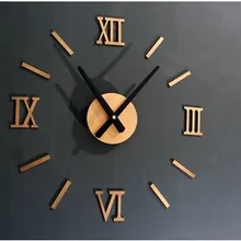 Nuevo reloj de pared elegante DIY de plata Vintage con número de Número Romano sin marco 3D decoración del hogar de alta calidad