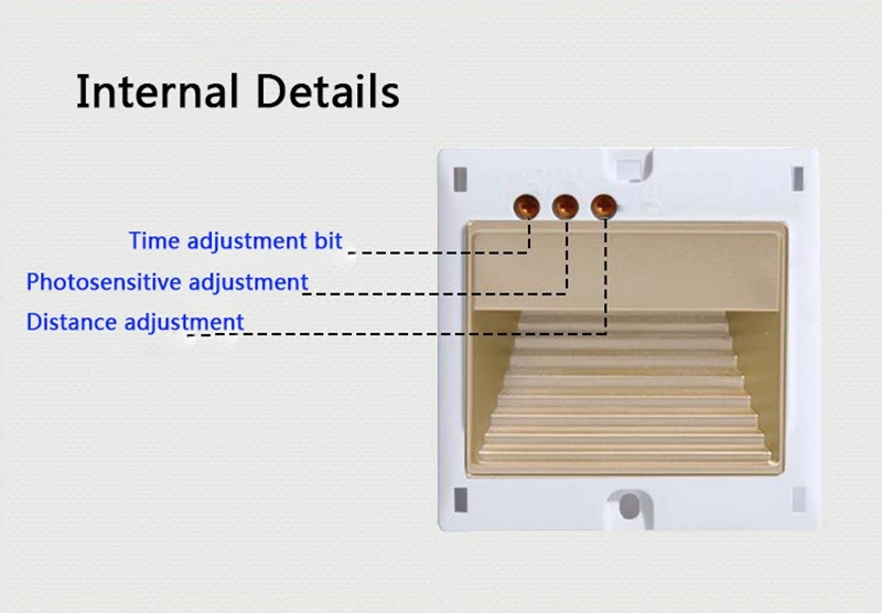Встраиваемые лестницы, настенные светильники, светодиодный лестничный светильник, для помещений, PIR датчик движения, инфракрасная Индукционная лампа для человеческого тела, 86 светильник, коробка