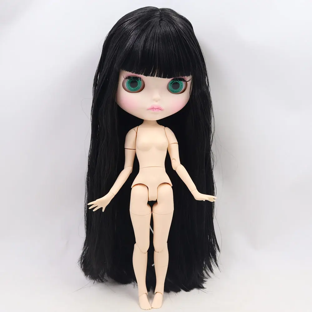 ICY DBS Blyth Doll For Series No.BL9601 Black hair Carved lips Matte face Joint body 1/6 bjd 4