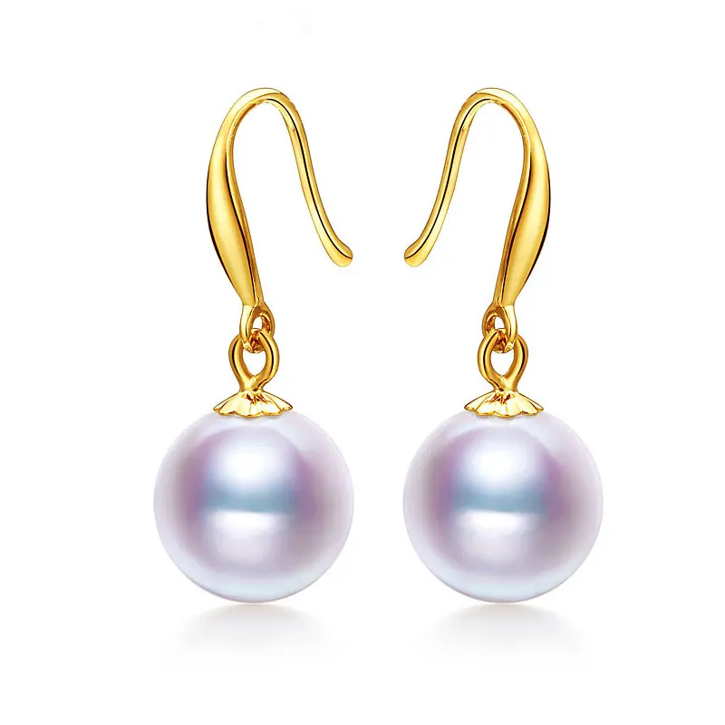 

RADHORSE Genuine 18K Gold Pearl Earrings for Women Lovely & Classic Style Fine Jewelry