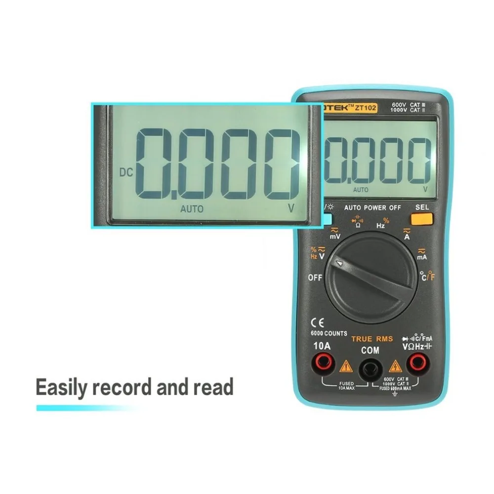 

ZT102 Digital Multimeter Multimetro esr Transistor Tester Digital RM Mastech uni multi Meter 102/101 t Meter Sanwa Multimetre