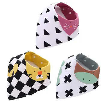 

Baby Bandana Bibs Burp Saliva Towel Cartoon Children Clothes Triangle Cotton Boy and Girl Bib Babador Accessories