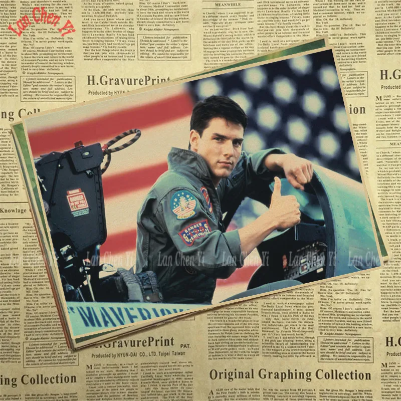 Винтажные постеры Top Gun для дома бара гостиной Декор крафт бумага высокое