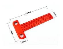 1PC Woodworking scribe Aluminum Precision Woodworking T-Square measuring tools crossed ruler