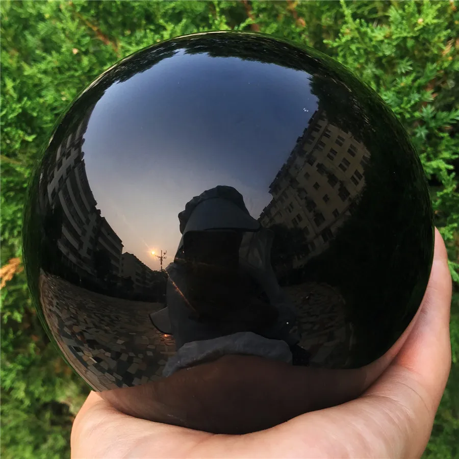Objets décoratifs,Boule de cristal en obsidienne noire Rare de 55mm, pierre  de guérison Feng Shui, divin naturel, sphère de - Cdiscount Maison
