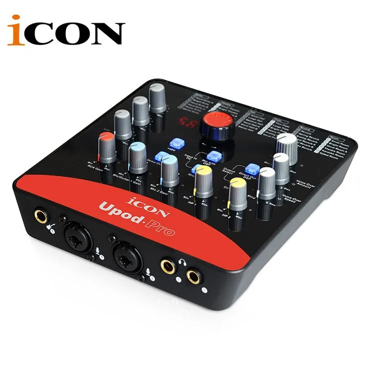 ICON Upod Pro Professional External Sound Card 2 Mic In/1 ...