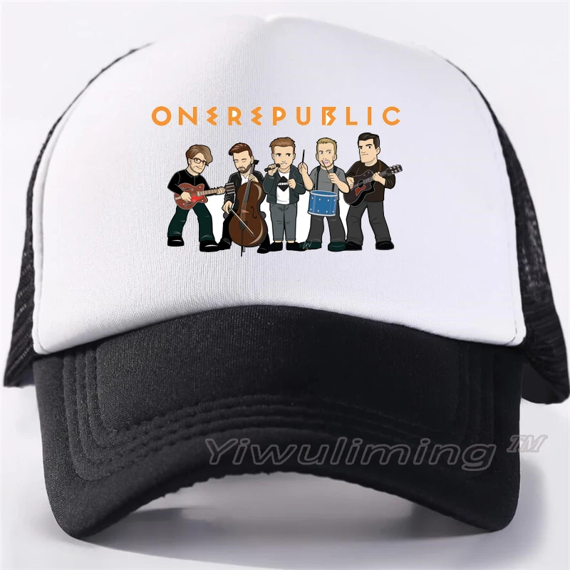 Новая летняя кепка-бейсболка OneRepublic cool летняя черная для взрослых классная бейсбольная сетчатая Кепка-бейсболка для мужчин Регулируемая