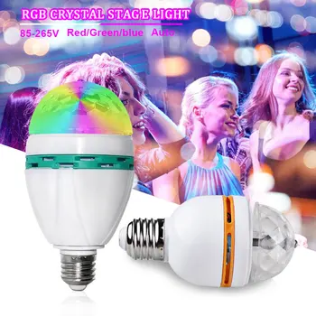 

3W 6W E27 Mini LED Stage Light Disco Ball DJ Light Christmas Lights Auto Rotating 85-265V RGB Christmas Decorations for Home