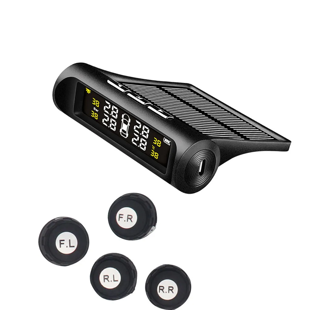 Беспроводная универсальная система контроля TPMS на солнечной батарее цветной ЖК
