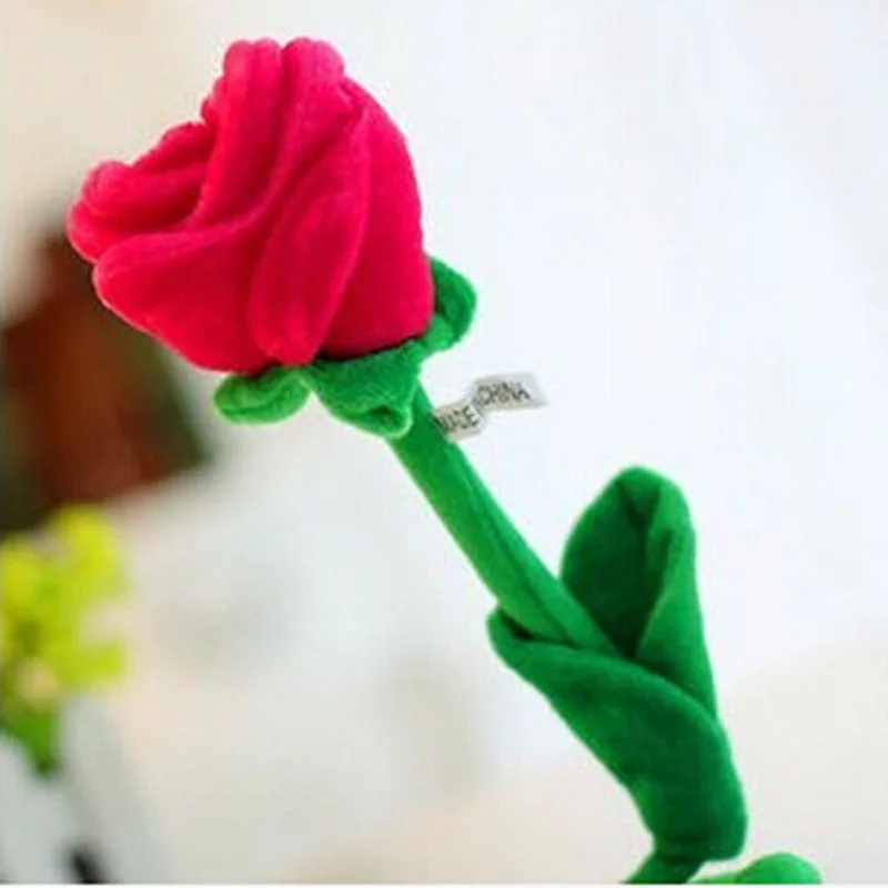 Новые плюшевые игрушки имитация Роза кукла-букет креативная шторка Пряжка украшенная праздник подарок игрушки - Цвет: Rose red