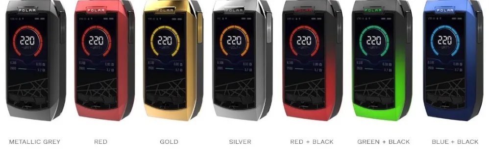  Original Vaporesso Polar 220W TC Box MOD with 2 Inch Display and 220W Max Output E-Cigarette Vape Mod Compatible Cascade Tank (2)