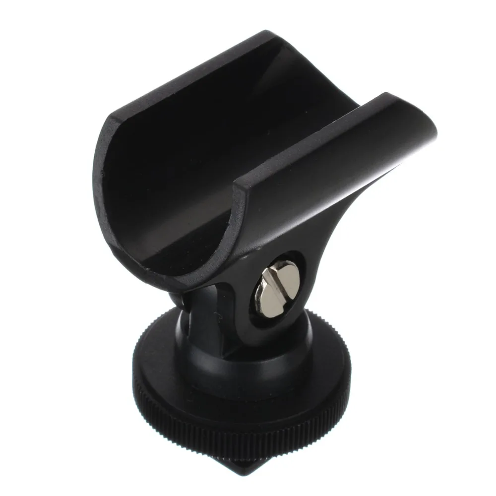 1 шт микрофонный Зажим стенд 19 мм Пластиковый микрофон держатель зажим с Горячий башмак для DSLR камеры