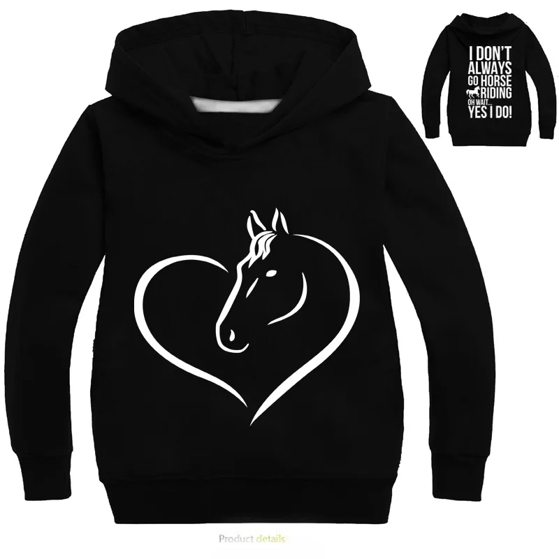 

childen Printed Hoodie Kids Hoodies Horse Fashion Children Sweatshirts Clothes Girls Coat Kids Clothes Boys Shirt Sportswear