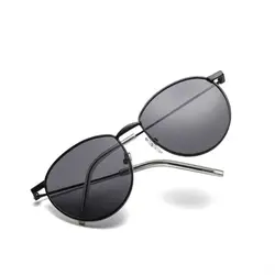 Ретро небольшой овальные очки для Для женщин унисекс, металлические рамки 2019 винтажная, брендовая, дизайнерская Цвет линзы солнцезащитные