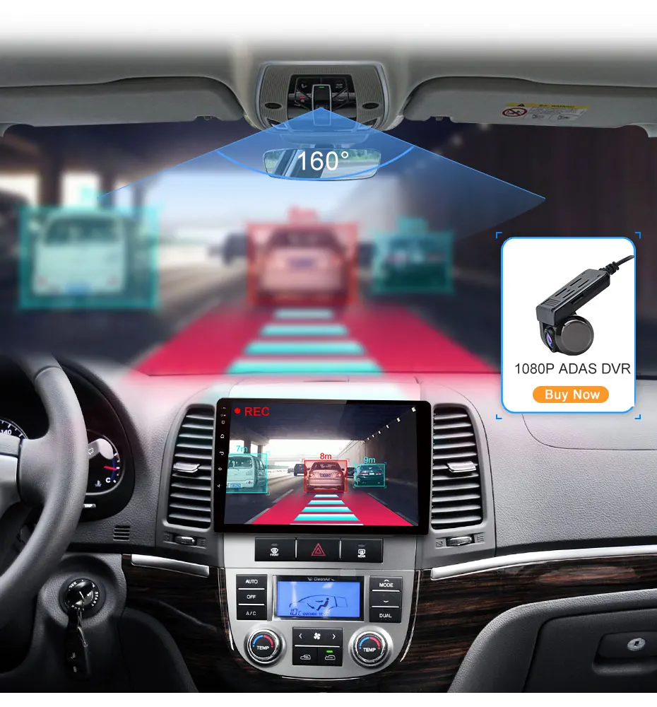 Flash Deal AWESAFE for Hyundai Santa Fe 2006-2012 Car Radio Multimedia video player GPS No 2din 2 din Android 8.1 2G+32G 5