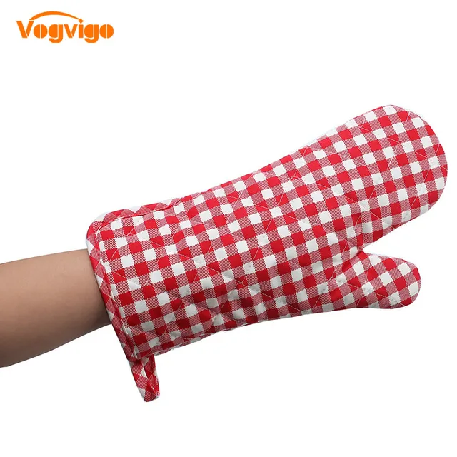 Best Price VOGVIGO 2017 1PC  Pot Holder Cooking Glove Kitchen Thicken Glove Grilling Glove Cotton Heat Resistant BBQ Grill Glove Oven Mitt