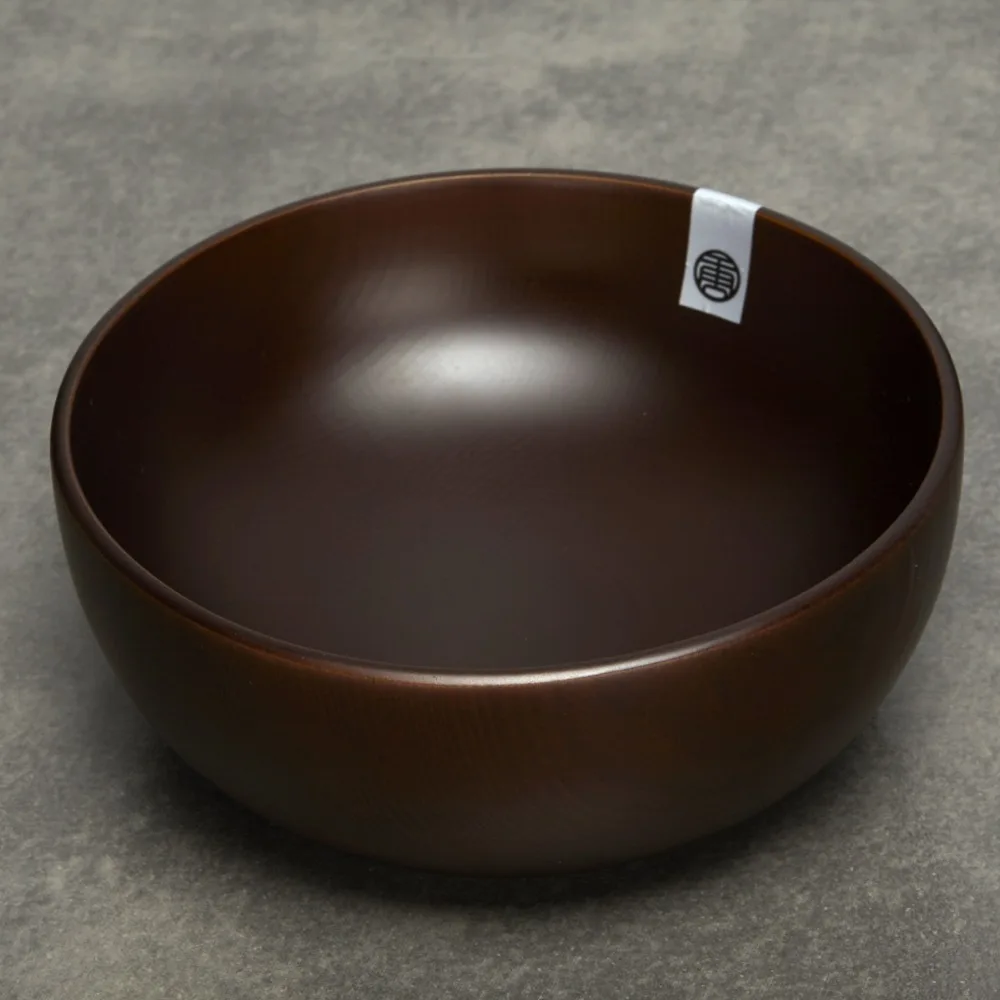 Dark Brown 10/12/13 cm Natual Wood Round Salad Bowl Kitchen Handmade