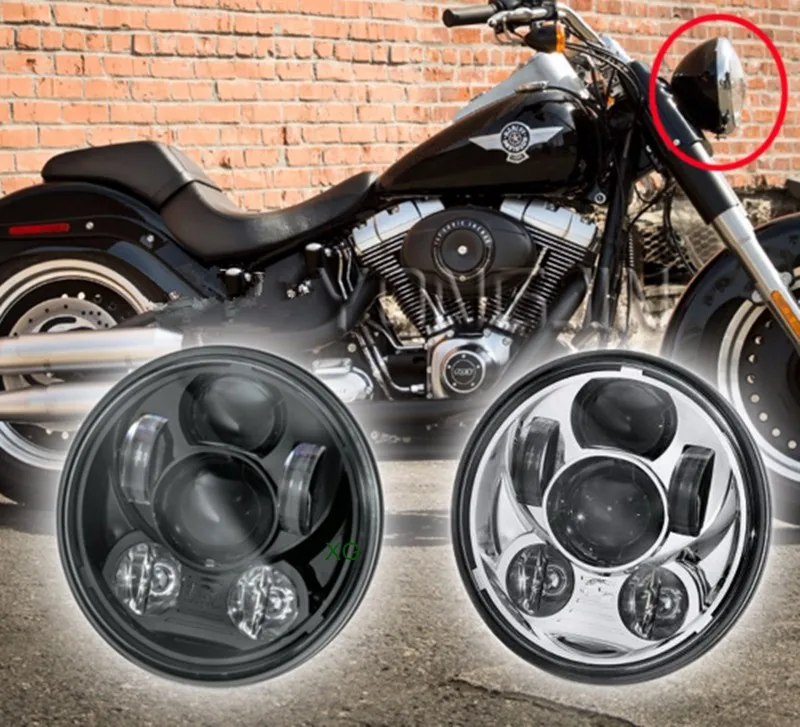 Для Harley 5-3/" мотоцикл Проектор мотор светодиодный фонарь фара 5 3/4 для Harley Sportster, Iron 883, Dyna, Street Bob FXDB