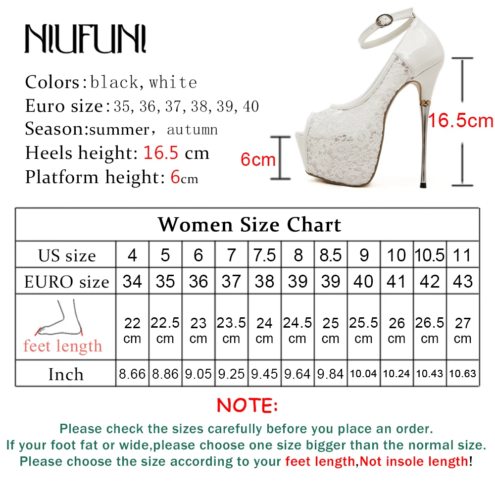 Women Ultra High Heels Wedding Pumps 16.5cm Peep Toe Sweet Sexy Nightclub Party Shoes Ladies Lace Platform 6cm Thin Metal Heels