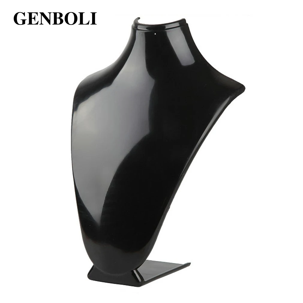 

GENBOLI Acrylic Material Necklace Display Stand Useful Women Desktop Jewelry Stand Chain Holder Organizer Display Rack