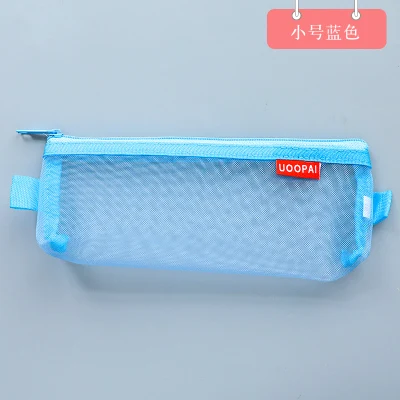 Прозрачный папка для документов мешок карандаша застежки-молнии Карандаш сумка, школьные принадлежности стационарный - Цвет: blue