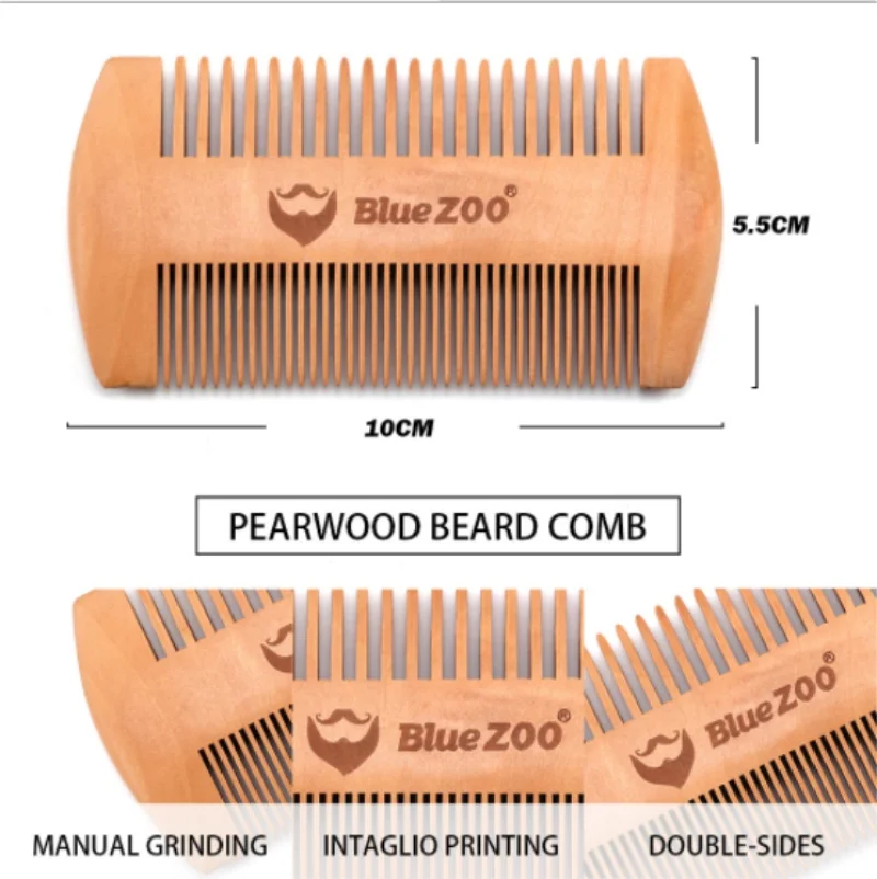 Мужская Антистатическая расческа рост бороды массаж борода лечение мужчин t двухсторонняя расческа для лечения выпадения волос терапия/200 шт