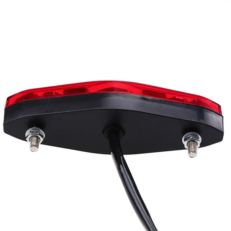 For Honda For Ducati 1PC 12V Motorcycle ATV Rear Stop Brake Light Red 15 LED Tail Running Lamp Waterproof Mayitr