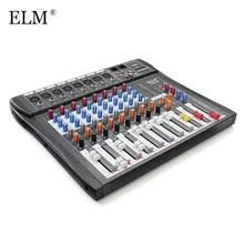 ELM Professional Digital Karaoke Audio Mixer Amplifier 8 Channel Microphone Sound Mixing Console With USB 48V