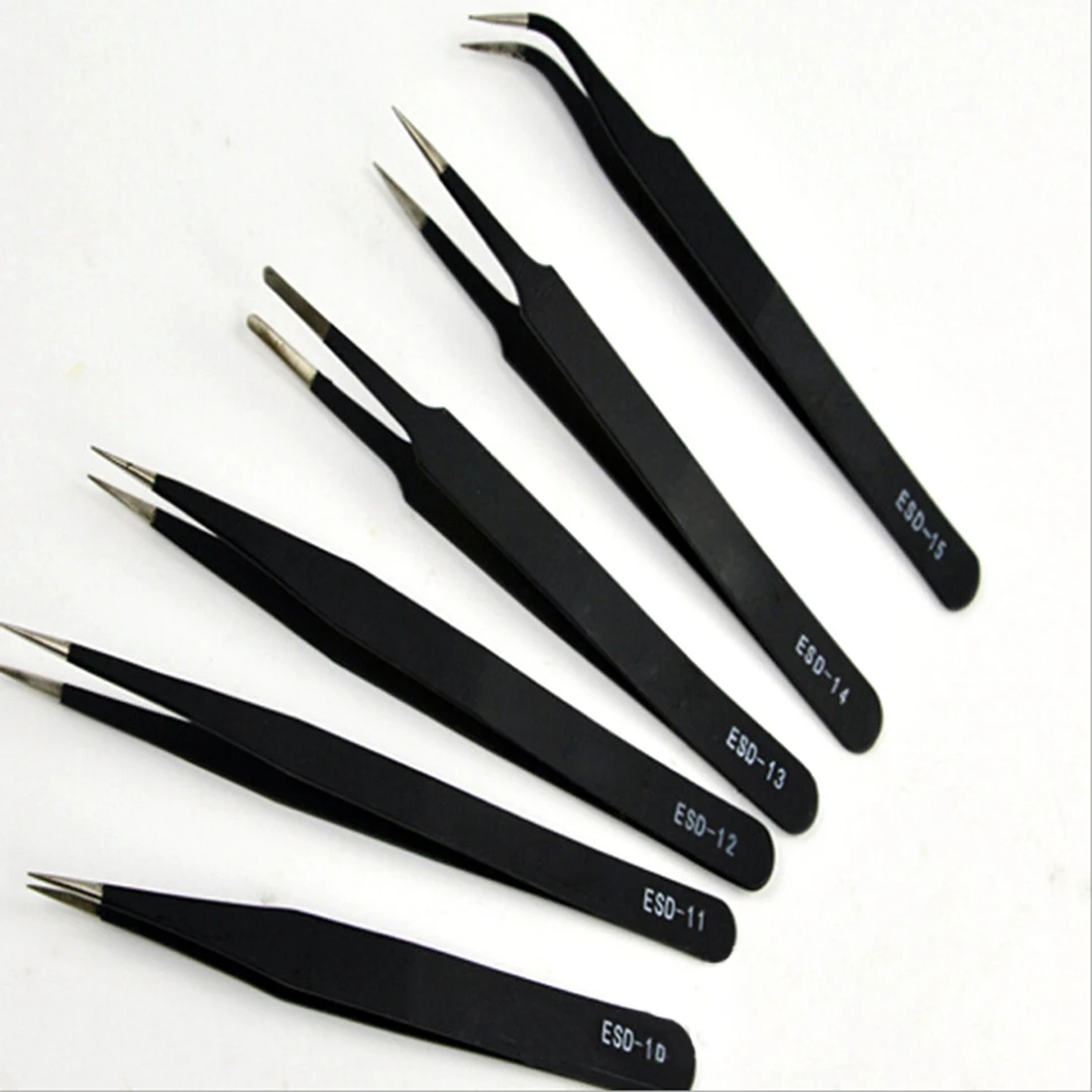 1 PC Anti Static Stainless Steel Tweezer Set Tweezers Maintenance Tools
