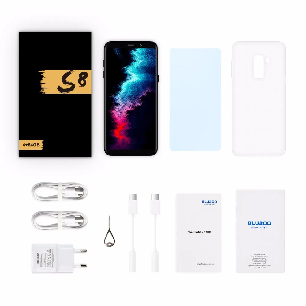 BLUBOO S8 плюс 6 0 'ཎ: 9 Полный Экран мобильного телефона Android 7 Octa Core MTK6750T 4G 360 OS