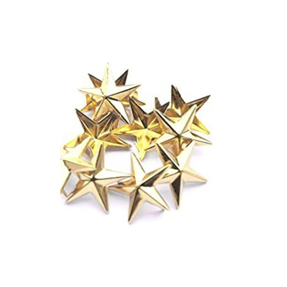 

50 Pcs Star Studs Metal Claw Beads Nailhead Punk Rivets With Spikes (10 mm)
